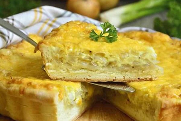 Tarte aux fanes d'oignons au thermomix