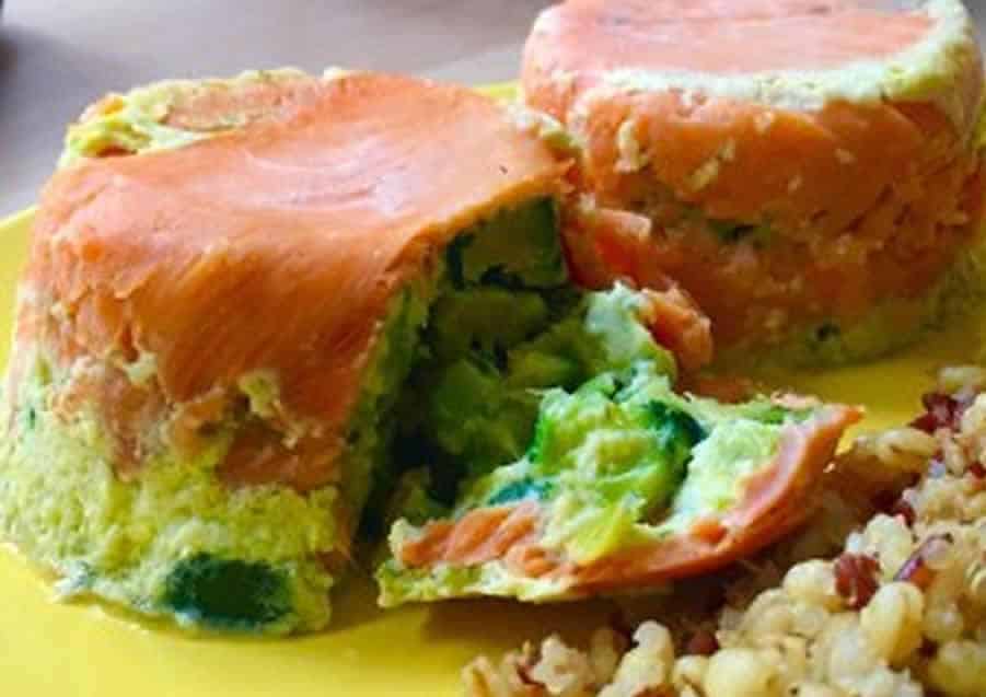 Timbales de saumon à la mousse de courgette au Thermomix