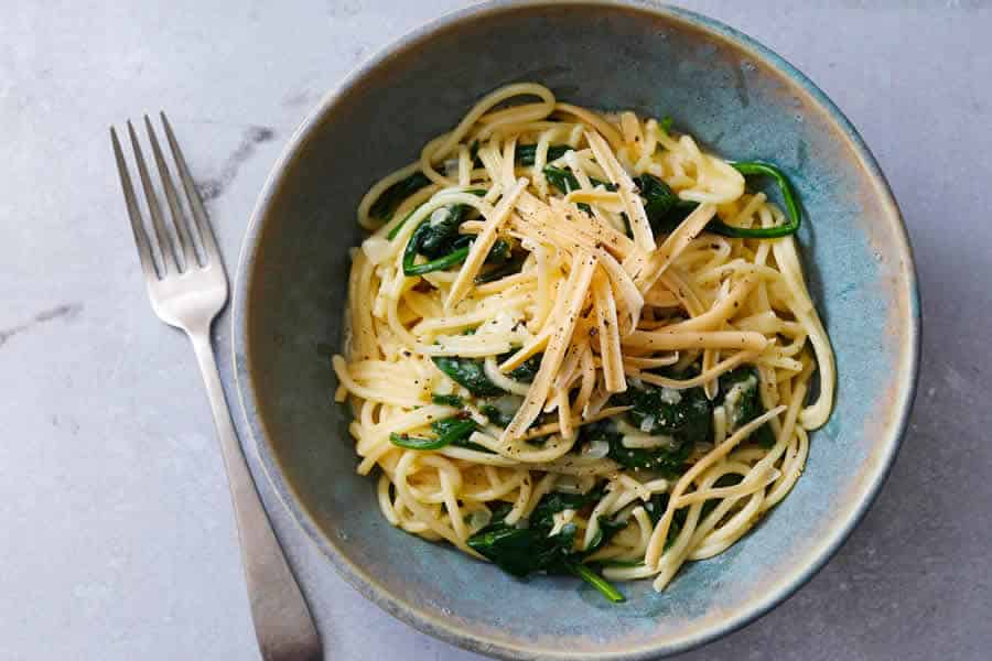 Carbonara d'épinards Recette WW
