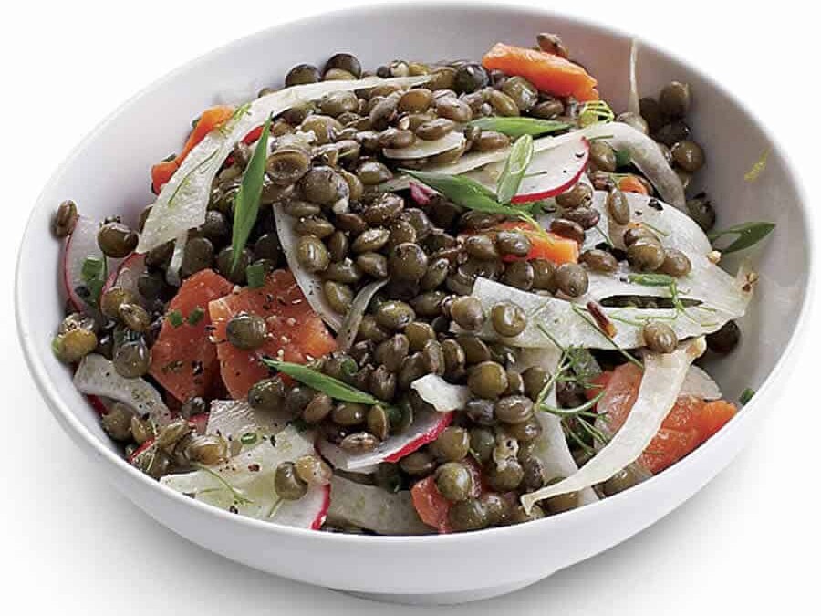 Salade de lentilles au saumon Recette WW