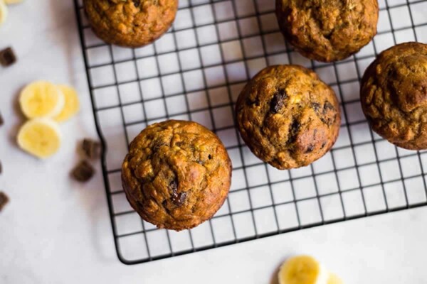 Muffins à la banane et au chocolat au Thermomix