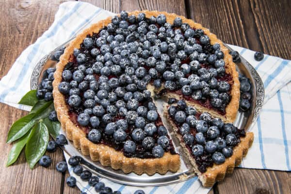 Tarte amandine aux myrtilles au Thermomix