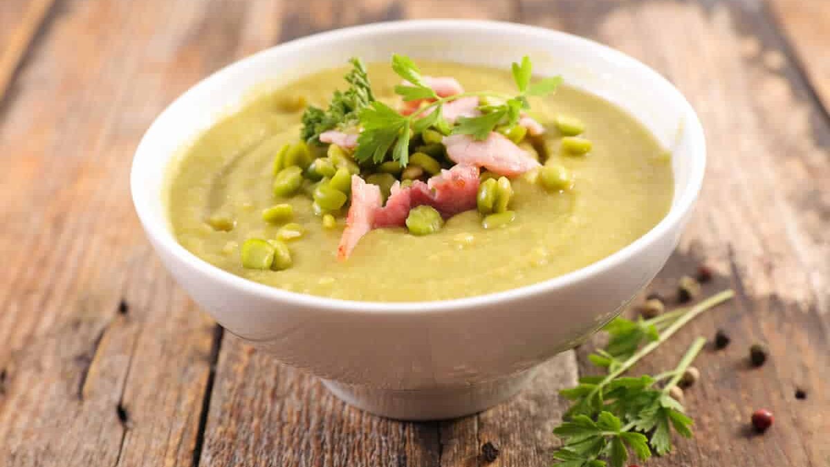 Soupe de pois cassés au lard au Thermomix