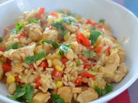 risotto poulet poivrons thermomix