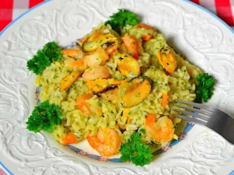 moules crevettes riz cookeo