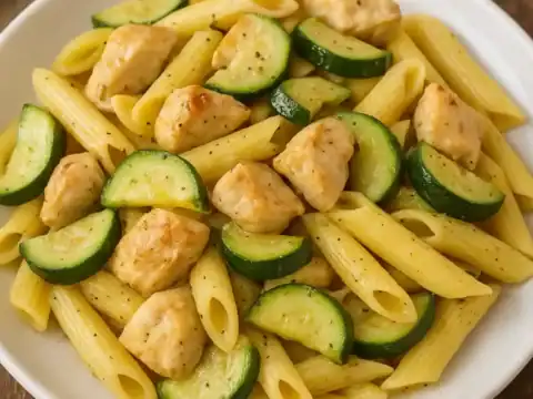 pâtes poulet courgettes cookeo
