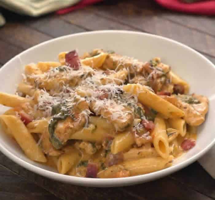 poulet aux pates lardon cookeo