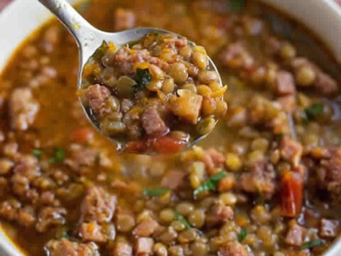 soupe de lentilles jambon cookeo