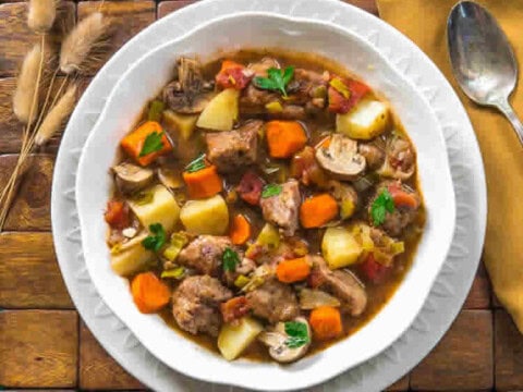 Saute porc aux carottes poireaux champignons au cookeo