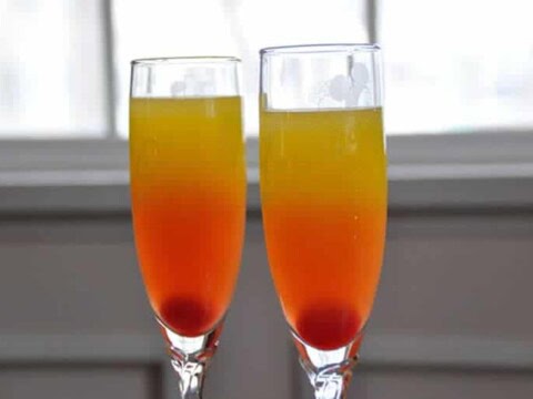 Cocktail ananas grenadine champagne avec thermomix