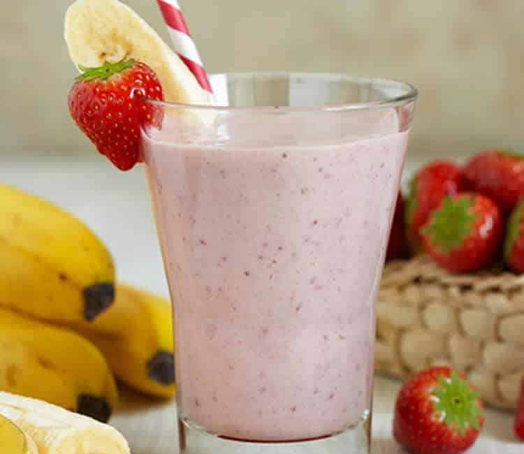 Milkshake fraise banane au thermomix