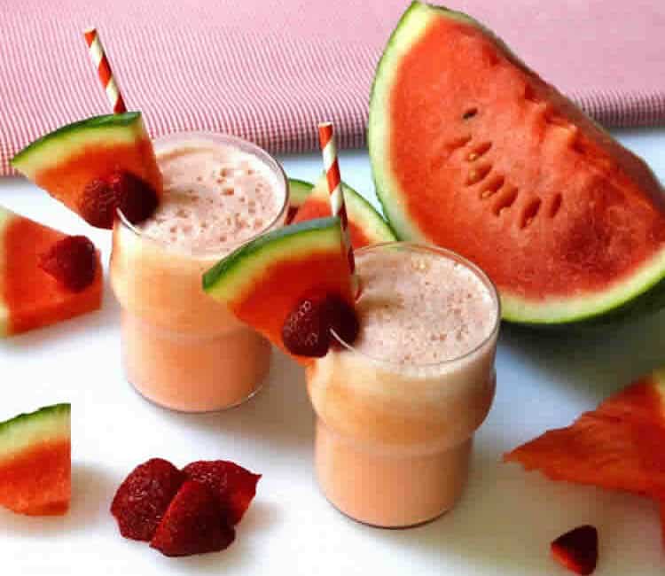 Smoothie fraise pastèque au thermomix
