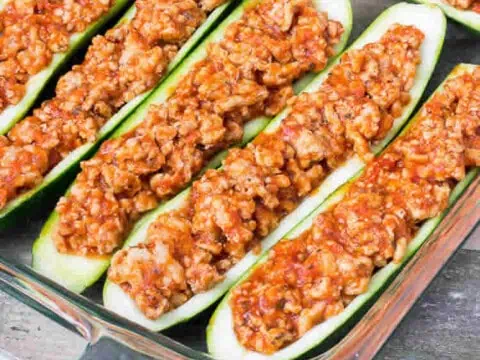 Courgettes farcies au thon
