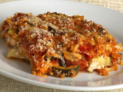 Gratin aubergines et courgettes