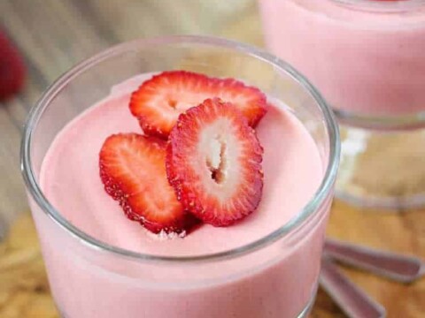 Mousse magique de fraise au thermomix