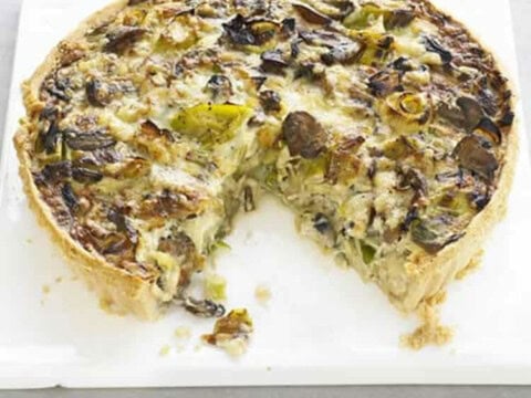 Quiche poireaux champignon et gruyère au thermomix