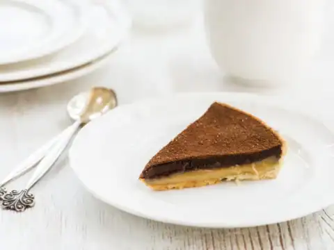 Tarte au chocolat et caramel au beurre salé au thermomix