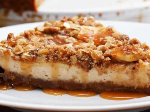 Cheesecake aux spéculoos pommes et caramel