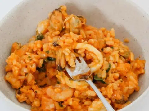 risotto aux fruits de mer au thermomix