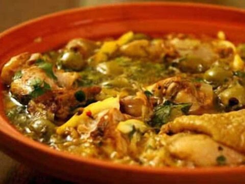 Tajine de poulet aux olives au thermomix