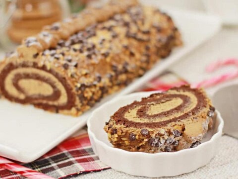 Bûche de noël au moka au thermomix