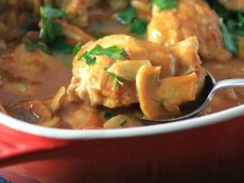 Poulet Marengo au cookeo