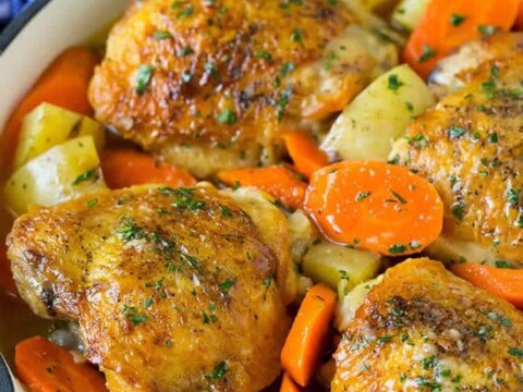 Cuisses de poulet aux carottes au cookeo