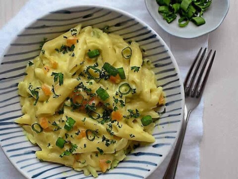 Penne au chou et carotte au thermomix