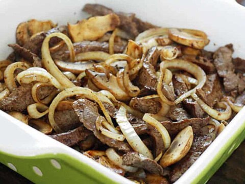Bœuf aux oignons et champignons au cookeo