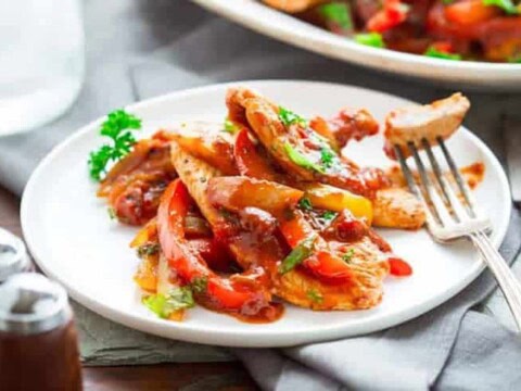 Escalopes de dinde et poivrons au cookeo