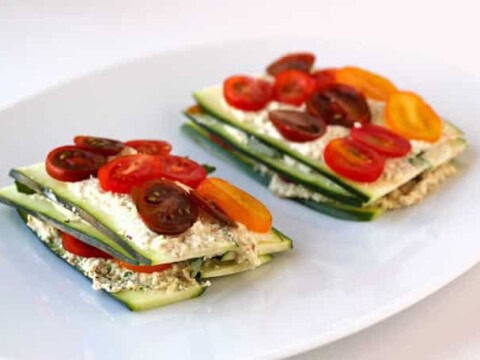 Lasagne de courgette crue et amande