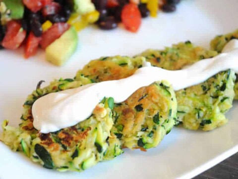 Courgettes au four à la crème végétalienne