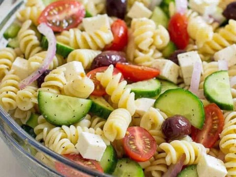 Salade de pâtes au fromage feta
