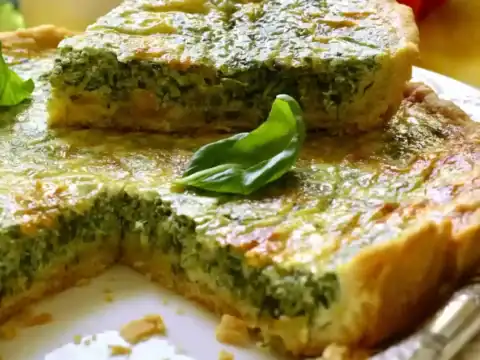Quiche aux brocolis épinards et fromage