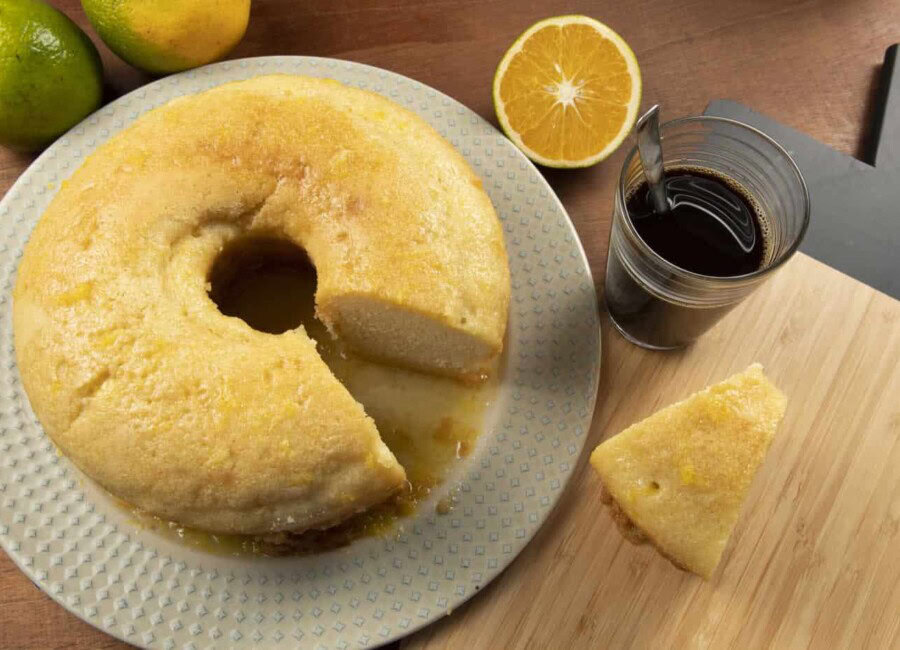 Gâteau semoule orange fait maison