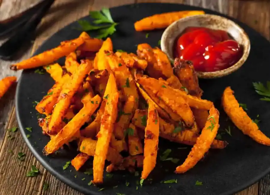 frites de courge butternut au four