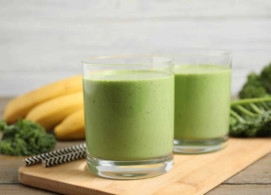 Smoothie banane et chou