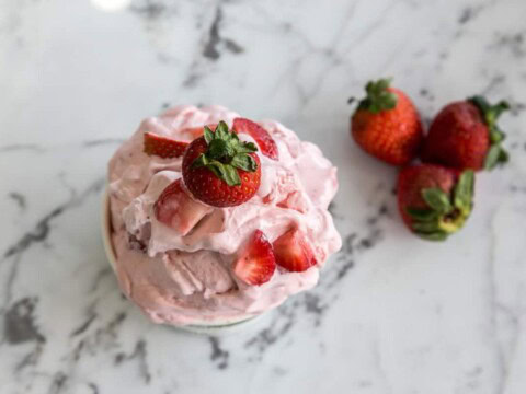 Mousse de fraises au mascarpone