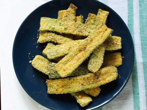 Courgettes panées au four