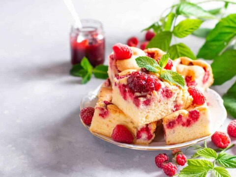 Gâteau léger aux framboises