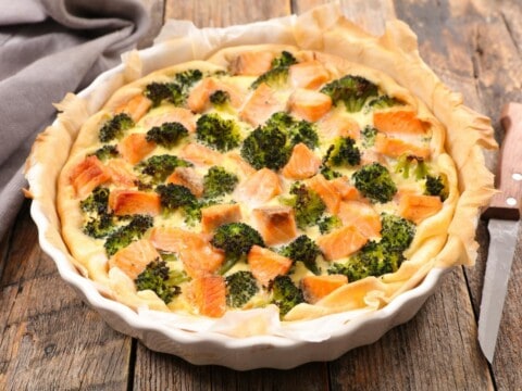 Quiche saumon brocolis