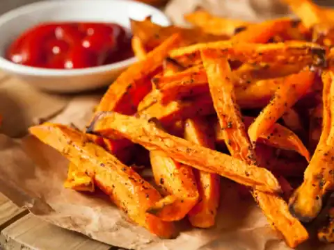 Frites patates douces au four