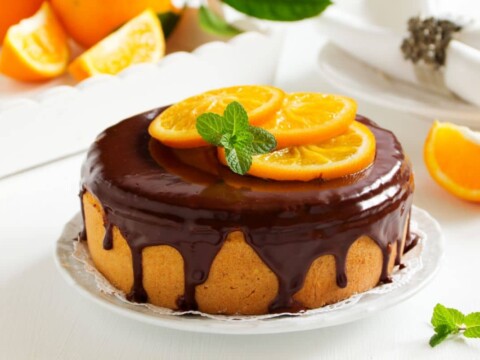 Gâteau à l'Orange Nappé de Chocolat