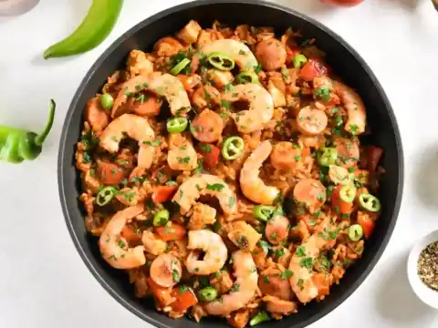 Jambalaya au poulet et crevettes au Cookeo