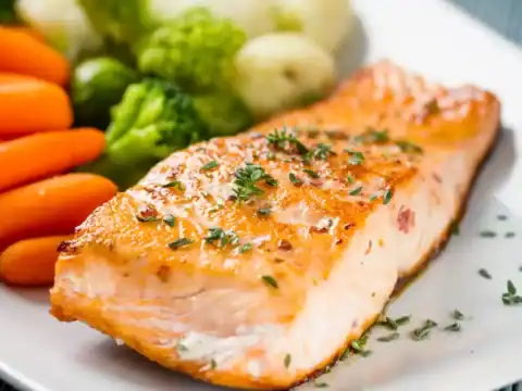 Pavé de saumon aux carottes et brocoli au Cookeo