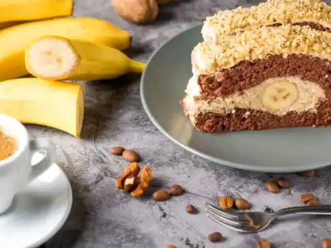 gâteau roulé à la banane