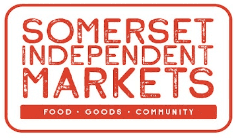 Red Elephant Security logo promoting community, food, and goods in Somerset Independent Markets.