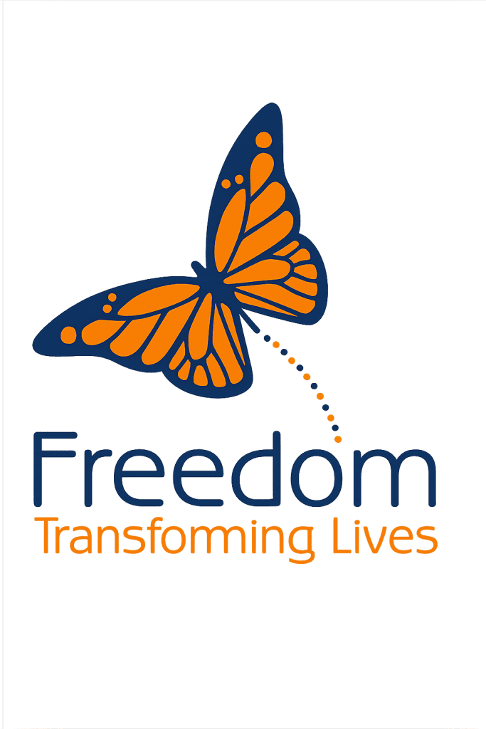 Butterfly logo representing freedom and transformation for Red Elephant Security.