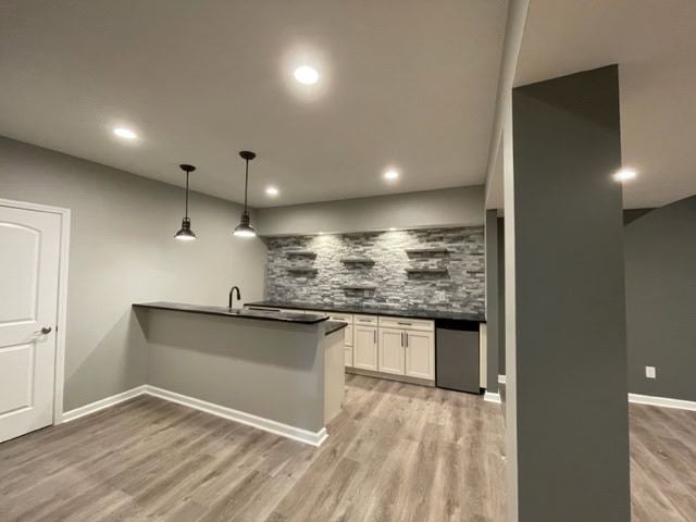 Spacious kitchen layout with modern appliances and design