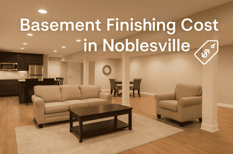 Basement finishing project in Noblesville by Absolute Renovations Group.